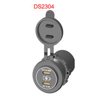 Dual Port USB Socket - 12-24V - DS2304 - ASM